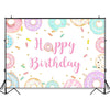 210x150cm Donut Cartoon Children Birthday Background Cloth