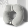 Portable Nap Neck Care Pillow Multifunctional Airplane Travel U-Shaped Pillow, Style: Dark Gray PP Cotton