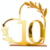 Acrylic Home Decor Wedding Digital Dinning Table Number Plate Seat Sign DIY Mirror Table Setting, Number: 10