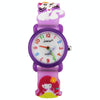 JNEW A335-86195 Children Cute Cartoon Waterproof Time Cognitive Quartz Watch(Girl And Cat (Purple))