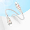 hoco U133 Type-C / USB-C to 8 Pin Braided PD Fast Charging Data Cable, Length:1.2m(Grey)