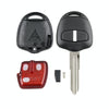 For MITSUBISHI 2 Buttons Intelligent Remote Control Car Key with 46 Chip & Battery & Left Slot, Frequency: 433MHz