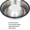 XXL Anti-Tip Stainless Steel Pet Bowl (Yellow) - 26cm