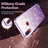 For Samsung Galaxy A10s Gradient Glitter Flower All-inclusive Phone Case(Purple)