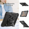 For Samsung Galaxy Tab S8 11 inch SM-X700 Silicone + PC Tablet Case with Shoulder Strap(Black)