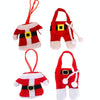 Christmas Table Decoration Christmas Small Clothes Pants Cutlery Cover(Plastic Button)