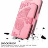 For Alcatel 1S 2021 Butterfly Love Flower Embossed Horizontal Flip Leather Case with Holder & Card Slots & Wallet & Lanyard(Pink)