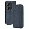 For ASUS Zenfone 9 Magnetic Buckle Retro Texture Leather Phone Case(Blue)
