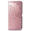 For  Alcatel 1S (2020) Embossed Mandala Pattern TPU + PU Horizontal Flip Leather Case with Holder & Three Card Slots & Wallet(Rose Gold)