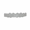 Hip-HopGold-Plated Micro-Inlaid Zircon 8 Gold Braces, Colour: Silver Upper Teeth