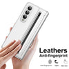 For Samsung Galaxy Z Fold3 5G Integrated PC + PU Phone Case with Pen / Pen Box(White)