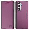 For Samsung Galaxy A05s 4G Global RC01 Dual-Folded Magnetic Suction RFID Leather Phone Case(Violet)