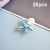 20pcs Luminous Ocean Series PVC Soft Rubber Cave Shoes Decorative Buckle(07)