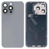 iPhone 15 Pro Max Glass Back Cover, Titanium Grey - Wireless Charging