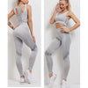 Women Sports Bra and Leggings Two-Piece Set Yoga Wear Fitness Set, Size: S(Gray)