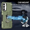 For Samsung Galaxy A05s Ring Holder Armor Hybrid Phone Case(Green)