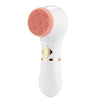Pore Cleansing Electric Cleansing Instrument Blackhead Silicone Facial Cleansing Brush(Pink White)