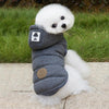 Warm Grey Cotton Dog Coat, Size L (6-8 lbs)
