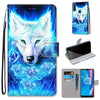 For Alcatel 1SE 2020 Coloured Drawing Cross Texture Horizontal Flip PU Leather Case with Holder & Card Slots & Wallet & Lanyard(Dick Rose Wolf)