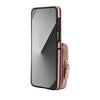 For Samsung Galaxy Z Flip6 AwQuer Crossbody Zipper Wallet Bag Litchi Leather Phone Case(Rose Gold)