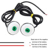 2pcs 23mm Motorcycle Eagle Eye Light Reverse Rearview Mirror Spotlight(Green)