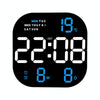 6633 LED Screen Digital Display Timing Desktop Alarm Clock Living Room Hanging Clock(Blue Light)