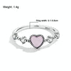 SCR805 S925 Sterling Silver Gentle Delicate Heart Ring(No.7)