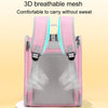 Foldable Cat Backpack Grey - Breathable Carrier Bag for Cats up to 7.5kg
