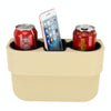 Car Seat Crevice Storage Box Cup Drink Holder Auto Pocket Stowing Tidying for Phone Pad Card Coin Case Car Accessories(Khaki)
