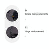 Women Vintage Round Frame Gradient Shades Sun Glasses(Black Gray)