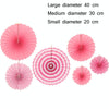 2 Packs  Birthday Party Wedding Color Three-Dimensional Folding Fan Round Paper Fan Garland Ornaments(Red-green)