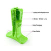 Dog Toothbrush Chew Toy, Small Green, Rubber