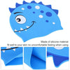 Children Cartoon Dinosaur Comfortable Silicone Swimming Cap(Green1)