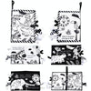 Tail Cloth Book Baby Enlightenment 3D Early Education Cloth Book(Black and White Jungle)