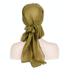 Ladies Forehead Cross Chiffon Long Tail Cap Turban Hat, Size:One Size(Gray)
