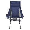 Outdoor Camping Aluminum Alloy Portable Folding Beach Chair, Colour: With Pocket (Blue Gray)