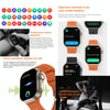 iW9 Ultra 2.04 inch Screen Smart Call Watch, BT Call / Heart Rate / Blood Pressure / Blood Oxygen(Orange Gold)