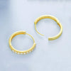 S925 Sterling Silver Gold-plated Silver Hoop Earrings Ear Ornaments, Color: Gold S