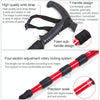 Aotu AT7555 108cm Outdoor Camping Aluminum Alloy T Handle Lock 4 Alpenstock(Purple)