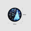 1207B Romantic LED Radical Hanging Clock Living Room Metal Nightlight Wall Clock(Whale)