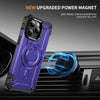 For iPhone 14 Pro Lens Holder MagSafe Phone Case(Purple)