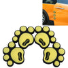 4 PCS Dog Footprint Shape Cartoon Style PVC Car Auto Protection Anti-scratch Door Guard Decorative Sticker(Yellow)
