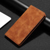 For Asus Zenfone 9 Skin Feel Magnetic Horizontal Flip Leather Phone Case(Light Brown)