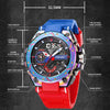 SMAEL 8060 Waterproof Sports Alloy Men Watch Luminous Display HD Mirror Watch(Silver)