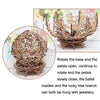 Wooden Puzzle Toy 3D Puzzle Assembly Box DIY Gift Desktop Ornaments, Style: Female Flower