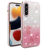 For Samsung Galaxy A36 Gradient Glitter Flower All-inclusive Phone Case(Pink)