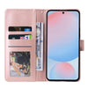 For Samsung Galaxy A56 5G 3-Card Slots Multifunctional Leather Phone Case(Rose Gold)