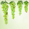 2 Bunches 110 Green Grapes Simulation Fruit Simulation Grapes PVC with Cream Grape Shoot Props