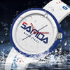 SANDA 3200 Silicone Belt Quartz Sports Watch For Men And Women(Black And White)