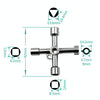Elevator Water Meter Valve Cross Key Inner Triangle Wrench, Style: D Silver Center Six-side/Square Hole